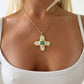 AQUA CROSS NECKLACE