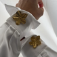 FLOWER BUTTON COVERS GOLD