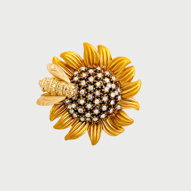 SUNFLOWER BROOCHE YELLOW